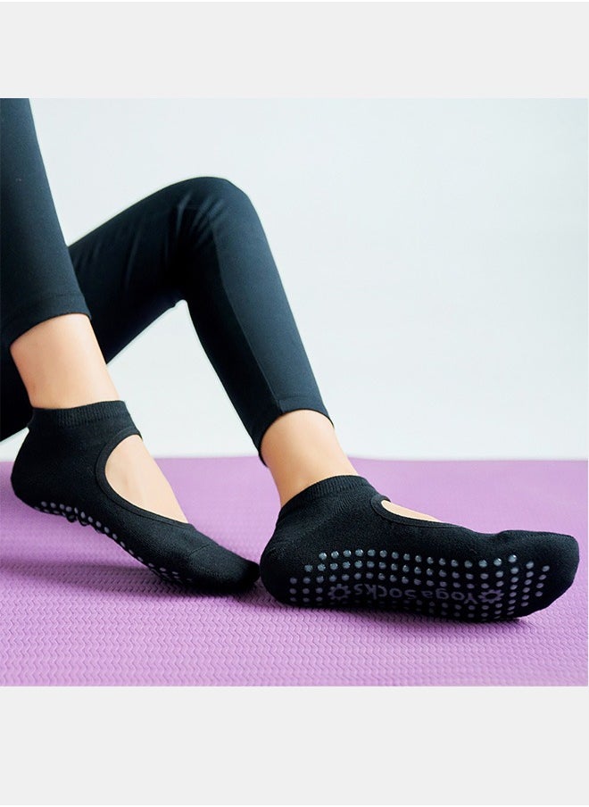 Magic Park 4 Pairs Non-Slip Yoga Socks Pilates Grip Socks for Women Yoga Socks for Pilates,Yoga, Ballet, Dance  - Image 5