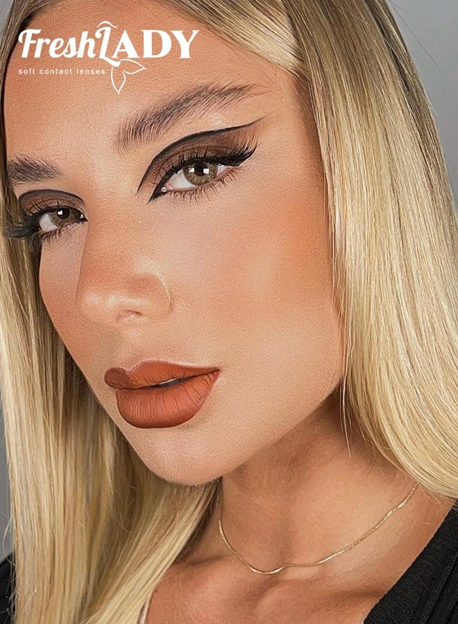 Freshlady Colored Contact Lenses Sepia 14.50mm Yearly Disposable for Daily Wear - Image 5