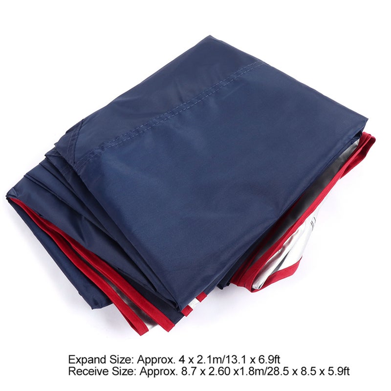 Portable Folded Car Umbrella Oxford Cloth Outdoor Anti UV Sun Proof Sun Shelter Protect Cover(Dark Blue ) - Image 2