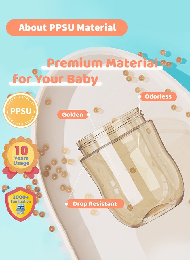 SUPERMAMA PPSU Toddler Straw Sippy Cup 266ml BPA Free Spill Proof Kids Water Bottle for Boys and Girls School Outdoor Indoor Everyday Use Easy to Hold - Image 3