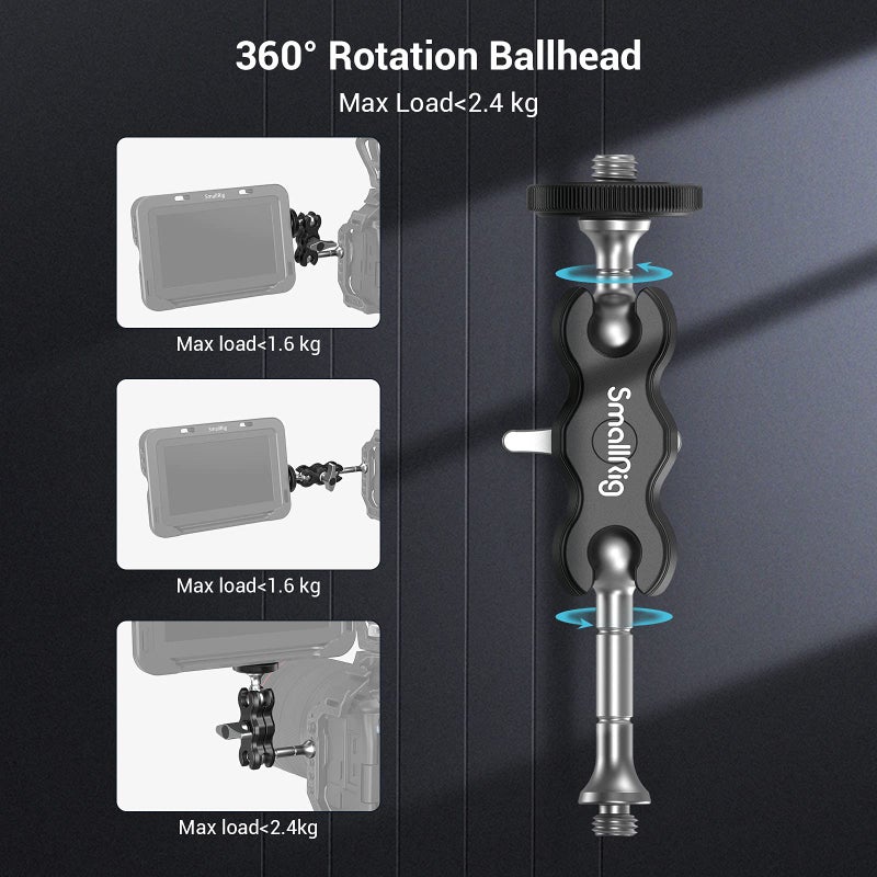 SmallRig Mini Magic Arm with Dual Universal Ball Head, Adjustable Magic Arm for Monitor, Microphone, LED Video Light 3238 - Image 2