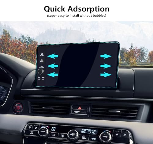 AZZIGO Tempered Glass Screen Protector For 2023 2024 2025 Honda Pilot (EX-L/TrailSport/Touring/Elite/Black Edition) 9 Inch Touchscreen Accessories HD - Image 5