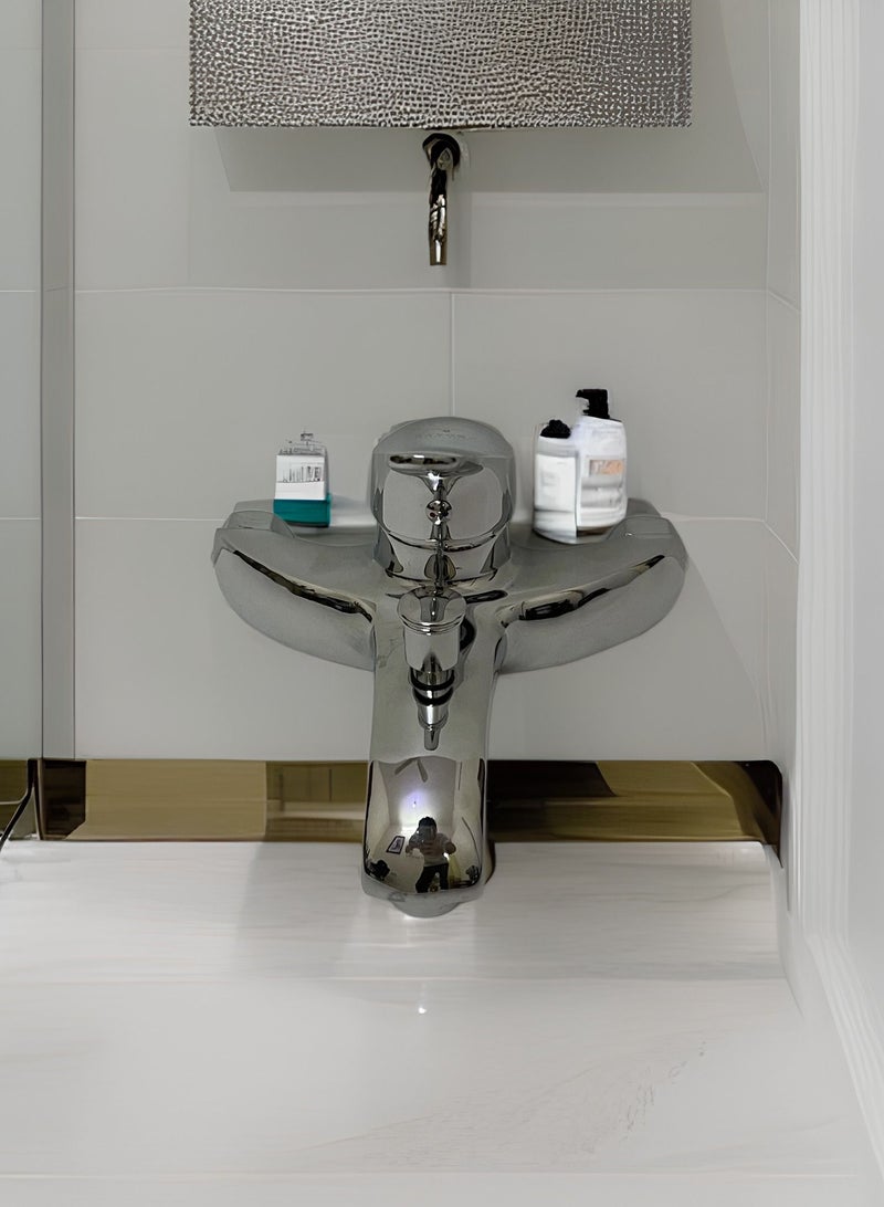 Bath Mixer Faucet with Hand Shower Chrome - Image 3