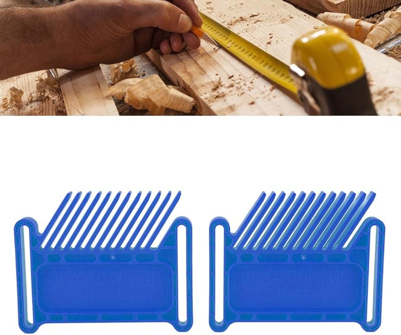Blue Adjustable Stackable Featherboard Safety Device For Table Saws Router Tables Band Saws - Image 5