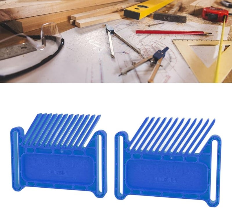 Blue Adjustable Stackable Featherboard Safety Device For Table Saws Router Tables Band Saws - Image 4