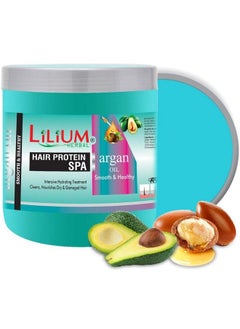 LILIUM Hair Protein Spa 900Ml With Argan Oil For Intensive Hydrating Treatment Cleansnourishes Dry & Damaged Hair  - Image 1