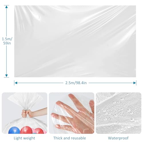 Tamodan 2 Pack Extra Large Balloon Bags for Transport 984 x 59 Inches Durable Balloon Bag Waterproof TearResistant Giant Clear Plastic Bag for Party BirthdayWedding Event Supplies - Image 5