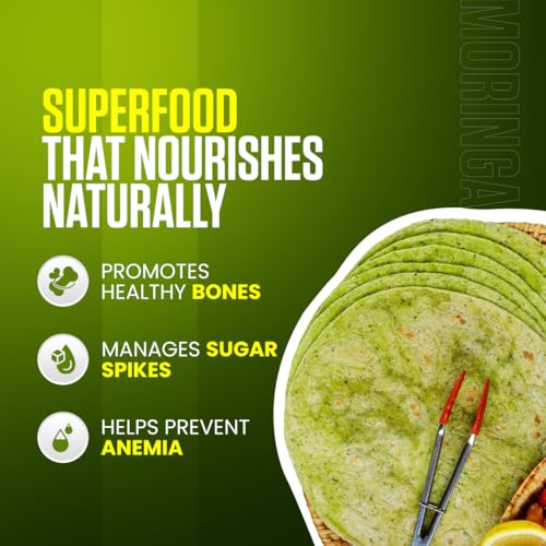 Nature Sure Moringa Leaf Powder 200g, Atta Mix Superfood, Moringa Powder for Weight Loss, Drumstick Powder for Iron, Calcium and Vitamins, Gives Natural Energy, Boosts Skin & Hair Health - Image 3