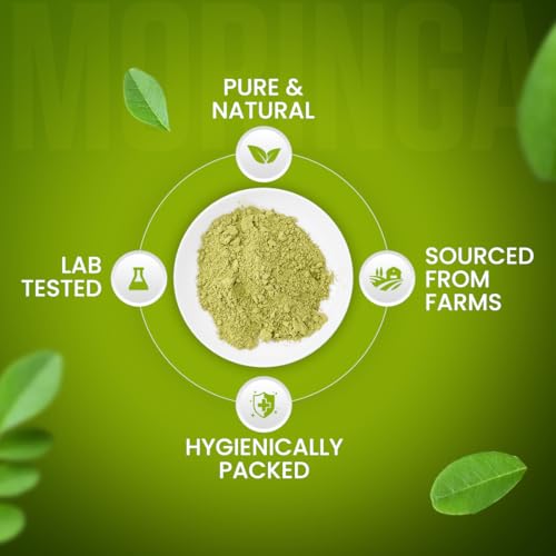 Nature Sure Moringa Leaf Powder 200g, Atta Mix Superfood, Moringa Powder for Weight Loss, Drumstick Powder for Iron, Calcium and Vitamins, Gives Natural Energy, Boosts Skin & Hair Health - Image 5
