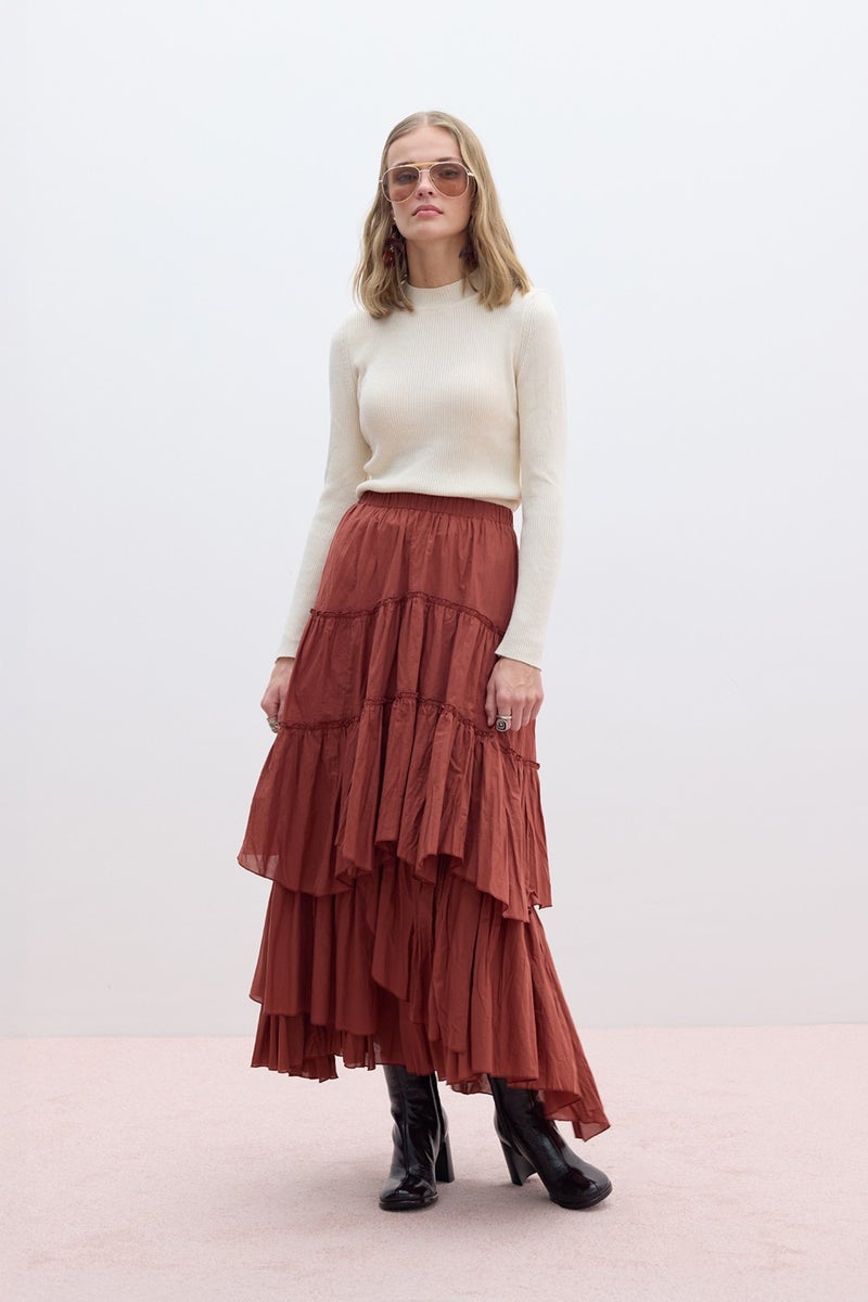 Manuka Layered Boho Voile Skirt Tile  - Image 3