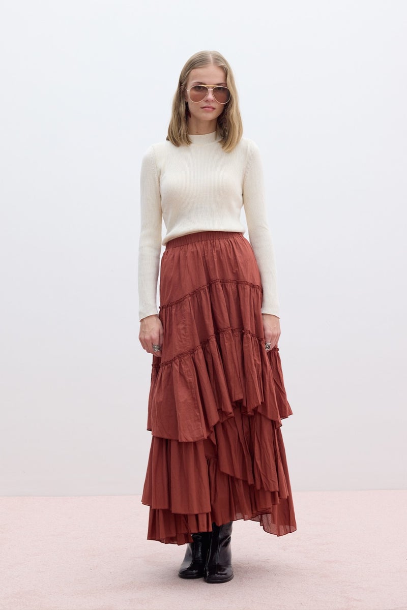 Manuka Layered Boho Voile Skirt Tile  - Image 4