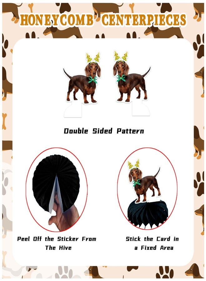 LHDUOFA 9 PCS Dachshund Honeycomb Centerpieces Table Decorations Dachshund Table Centerpieces for Dachshund Dog Party Supplies Birthday Party Decorations - Image 4