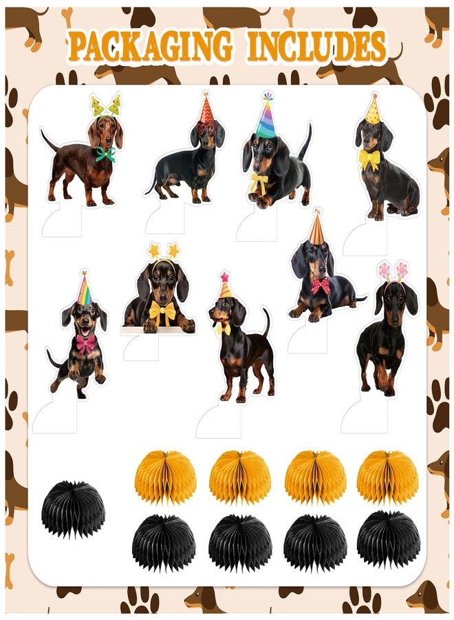 LHDUOFA 9 PCS Dachshund Honeycomb Centerpieces Table Decorations Dachshund Table Centerpieces for Dachshund Dog Party Supplies Birthday Party Decorations - Image 2