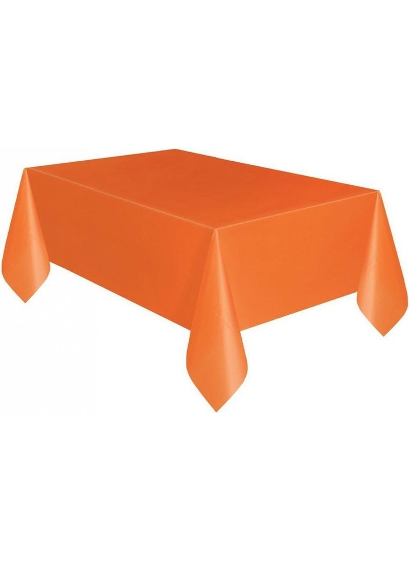 My Party Ready Orange Color Plastic Tablecloth 120 x 180 cm 