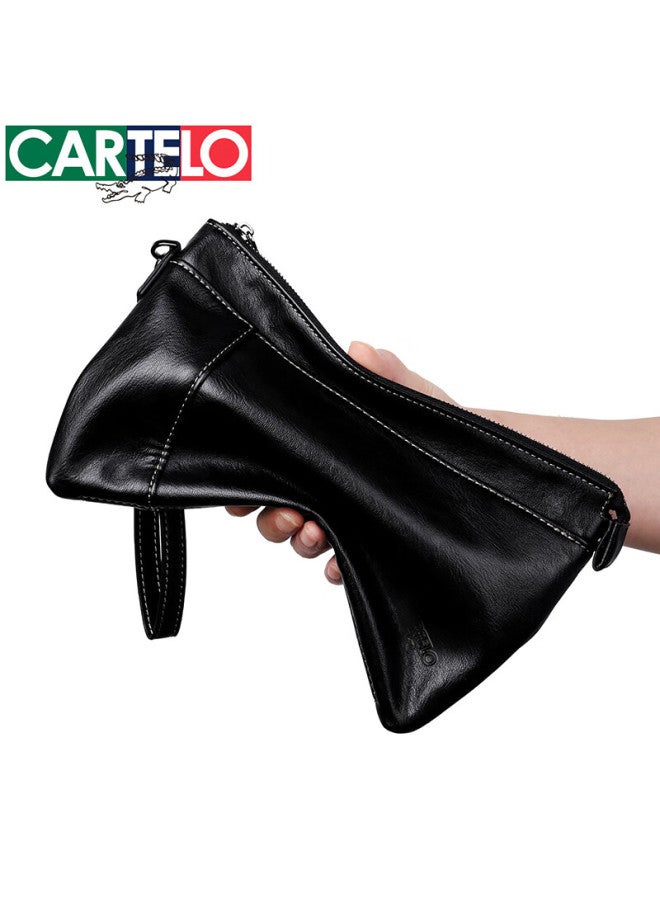 Cartelo Men's Soft Envelope Clutch Large Capacity Wristlet Handbag Gift For Husband - Image 4