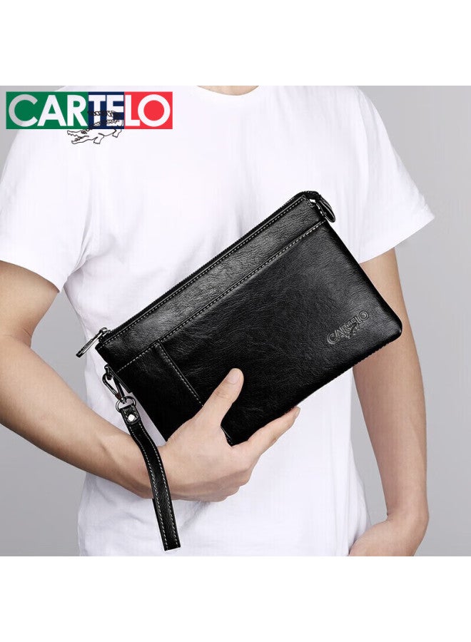 Cartelo Men's Soft Envelope Clutch Large Capacity Wristlet Handbag Gift For Husband - Image 3