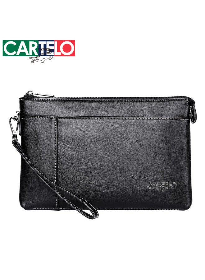 Cartelo Men's Soft Envelope Clutch Large Capacity Wristlet Handbag Gift For Husband - Image 1