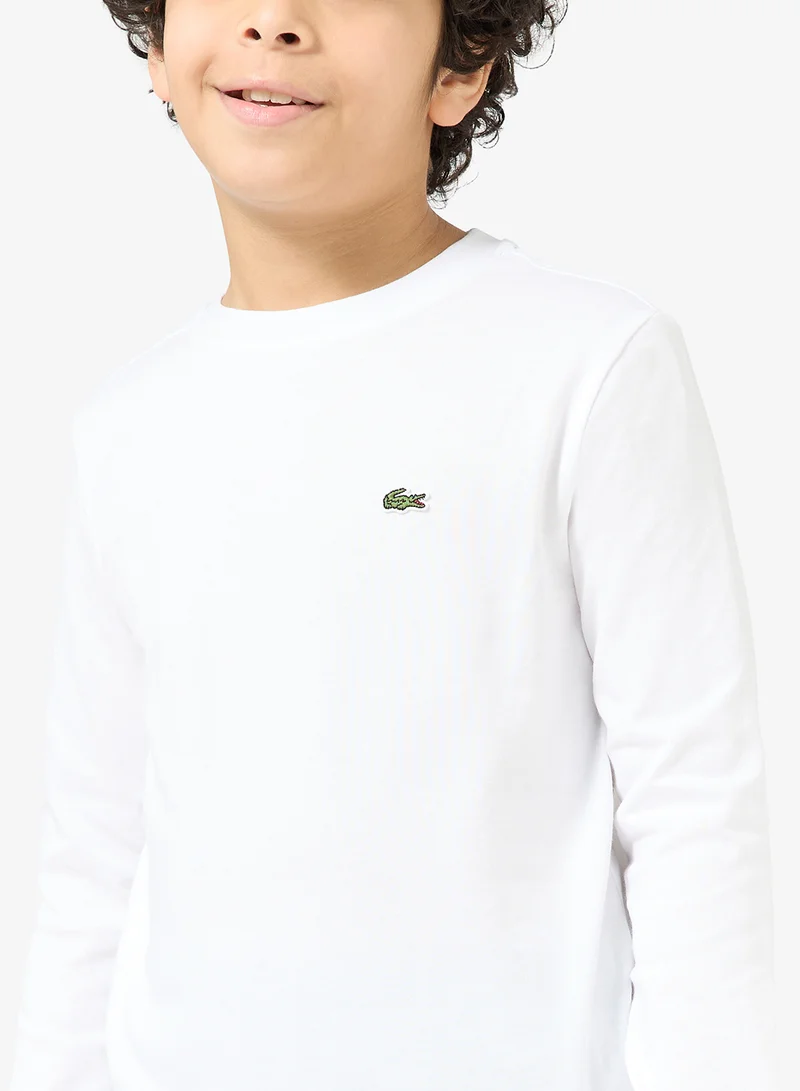 LACOSTE Kids Logo Crew Neck T-Shirt
