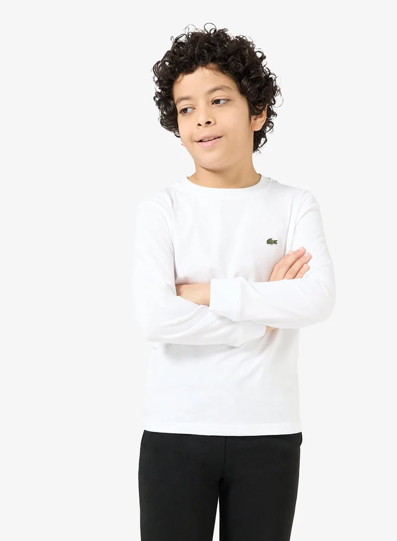 LACOSTE Kids Logo Crew Neck T-Shirt