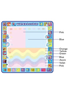 Bebiland 100X100 cm Extra Large Aqua Magic Doodle Mat, Colorful Educational Water Drawing Doodling Mat for Kids, Coloring Mat for Toddlers Boys and Girls (Multicolor)  - Image 2