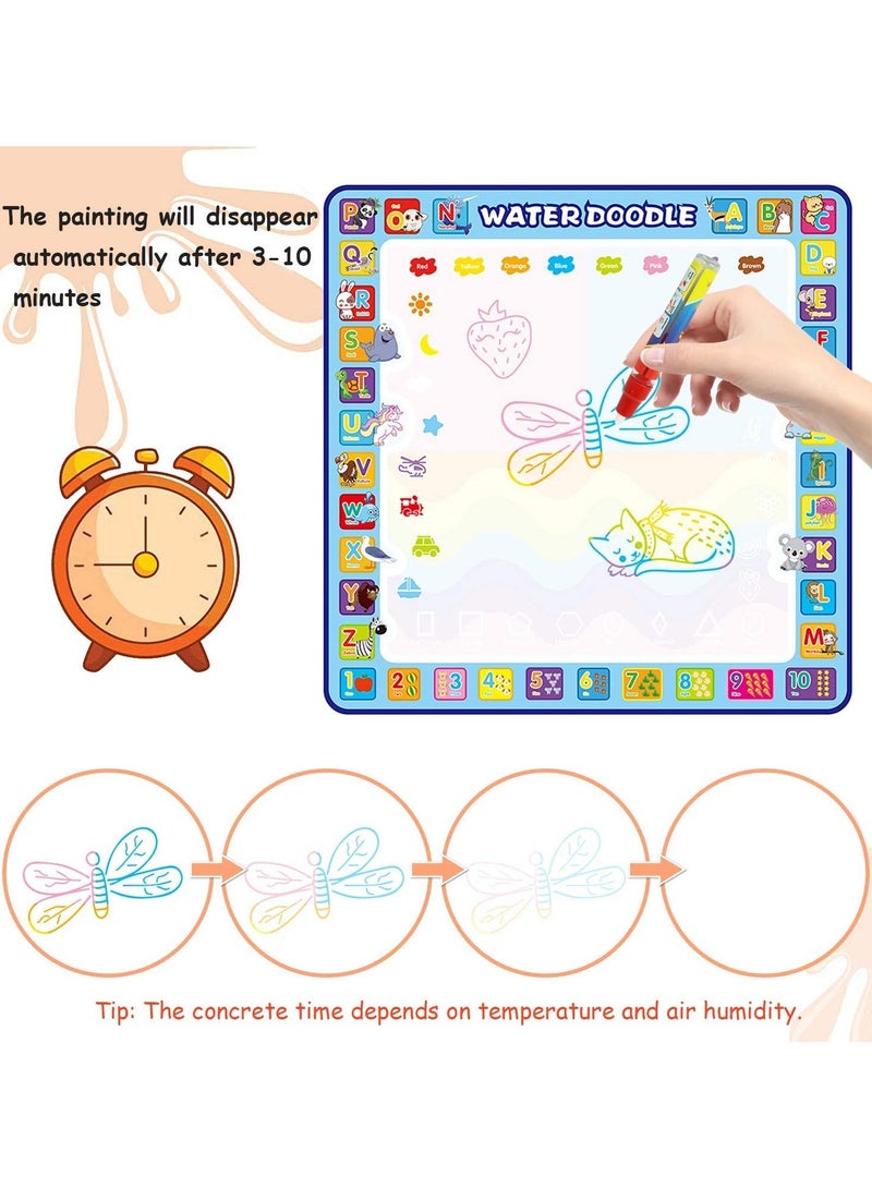 Bebiland 100X100 cm Extra Large Aqua Magic Doodle Mat, Colorful Educational Water Drawing Doodling Mat for Kids, Coloring Mat for Toddlers Boys and Girls (Multicolor) - Image 3