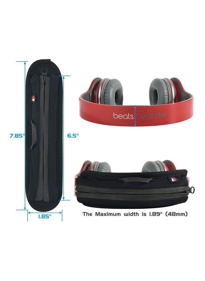 Generic - Universal Replacement Headband Cushion Pad Cover Protector Compatible with for ATH M50X, for QC 35i/35ii, for QC25, for Solo 2/Solo 3, for Studio 2/3 Headphones, Cushion Protector Pad for Headphones - Image 1