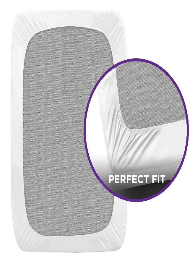SHOPBEDDING Plastic Mattress Protector Cot Size, Fitted Sheet Style, Waterproof Vinyl Mattress Cover, Heavy Duty Breathable - Bed Wetting and Spill Protection for Mattress by Blissford - Image 1