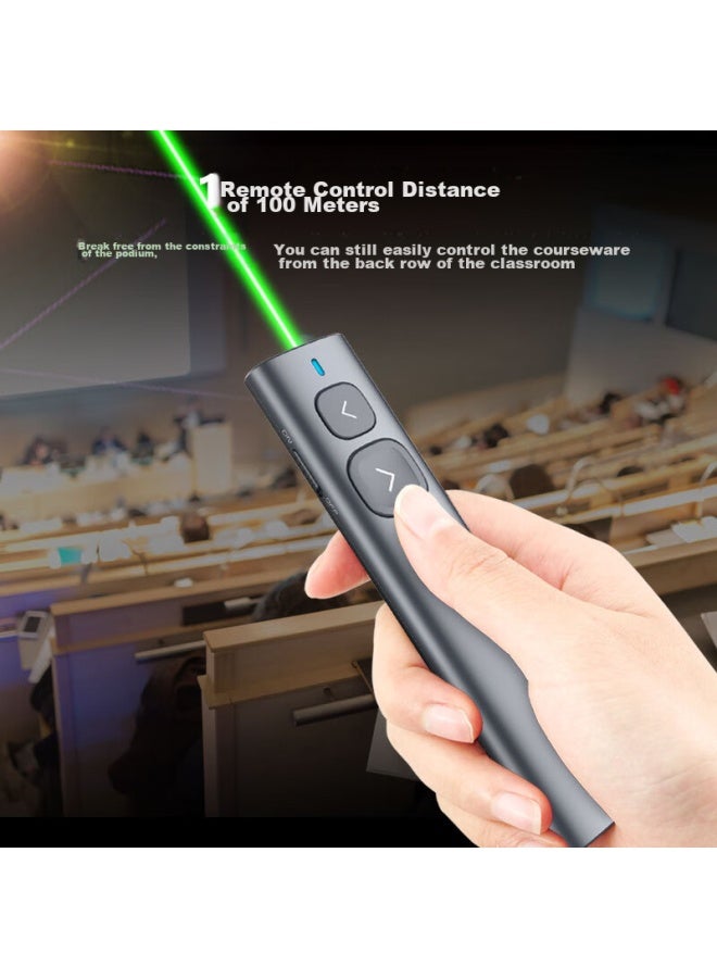 Norwii Rechargeable Ultra-chain Switching Pointer, Ppt Remote Control Page Turner For Teachers, Electronic Pen Presentation Pointer Laser Wireless Presenter, Green Light N95 - Image 4