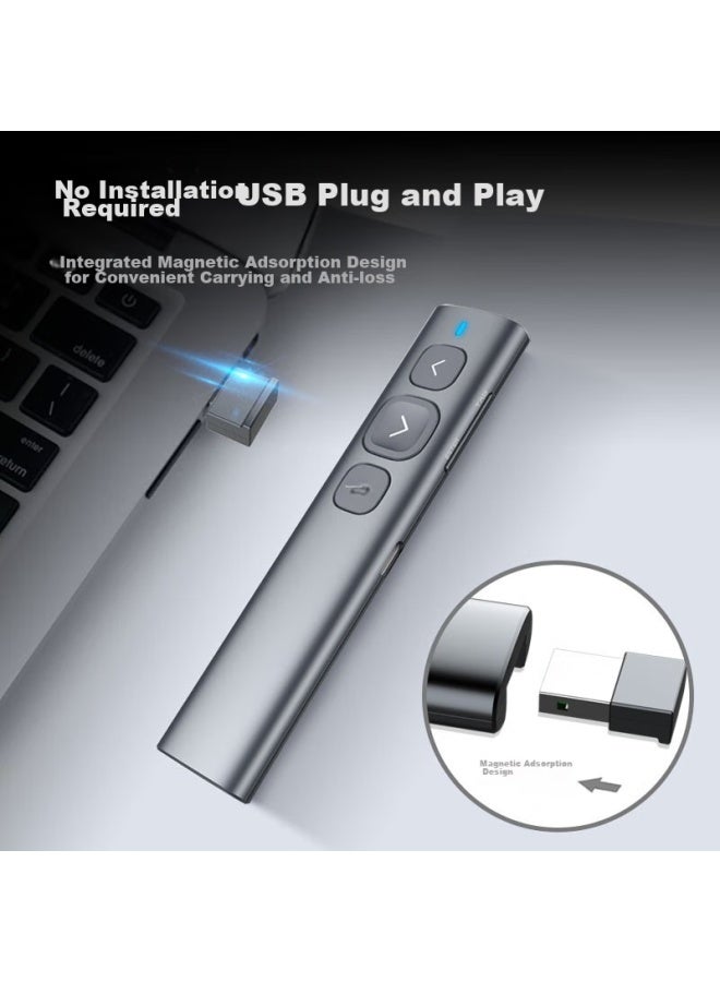 Norwii Rechargeable Ultra-chain Switching Pointer, Ppt Remote Control Page Turner For Teachers, Electronic Pen Presentation Pointer Laser Wireless Presenter, Green Light N95 - Image 5