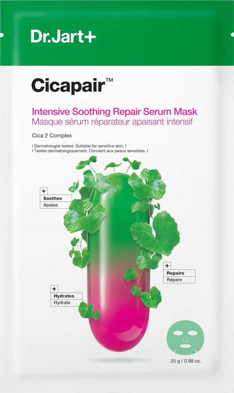 Dr. Jart Dr.Jart+ Cicapair Sensitive Skin Serum Korean Face Mask for Redness with Centella Asiatica | Sheet Mask | Korean Skin Care | Travel Size, 1 Pack - Image 1
