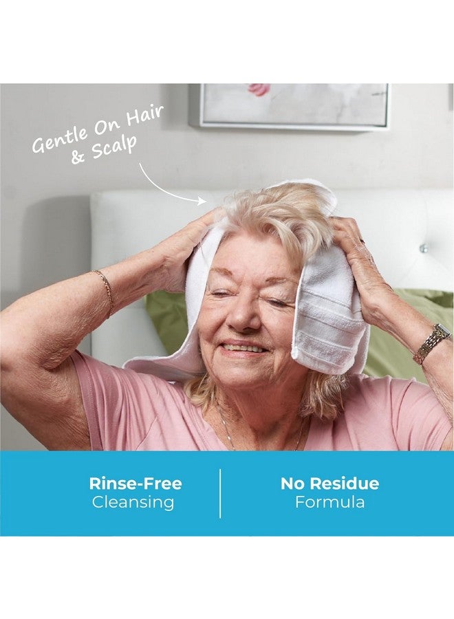 Scrubzz Shampoo Caps No Rinse for Elderly and Bedridden Patients, Rinse Free Shampoo Caps for Post Surgery and Hospital Stays, Waterless Hair Washing Shower Caps - Coconut Vanilla - 12 Pack - Image 4