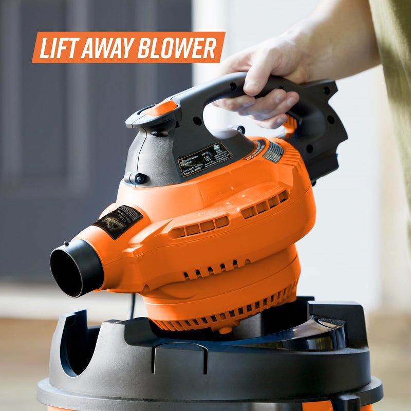 Armor All VBV809 0901 8-Gallon 4.5 Peak HP Wet/Dry Vacuum with Detachable Blower, Orange - Image 4