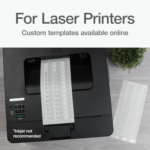 Redi-Tag Laser Index Tabs, Divider Tabs, Permanent Adhesive Index Labels Customizable Divider Labels, 7/16" x 1", White, 675 Tabs (B39000) - Image 3