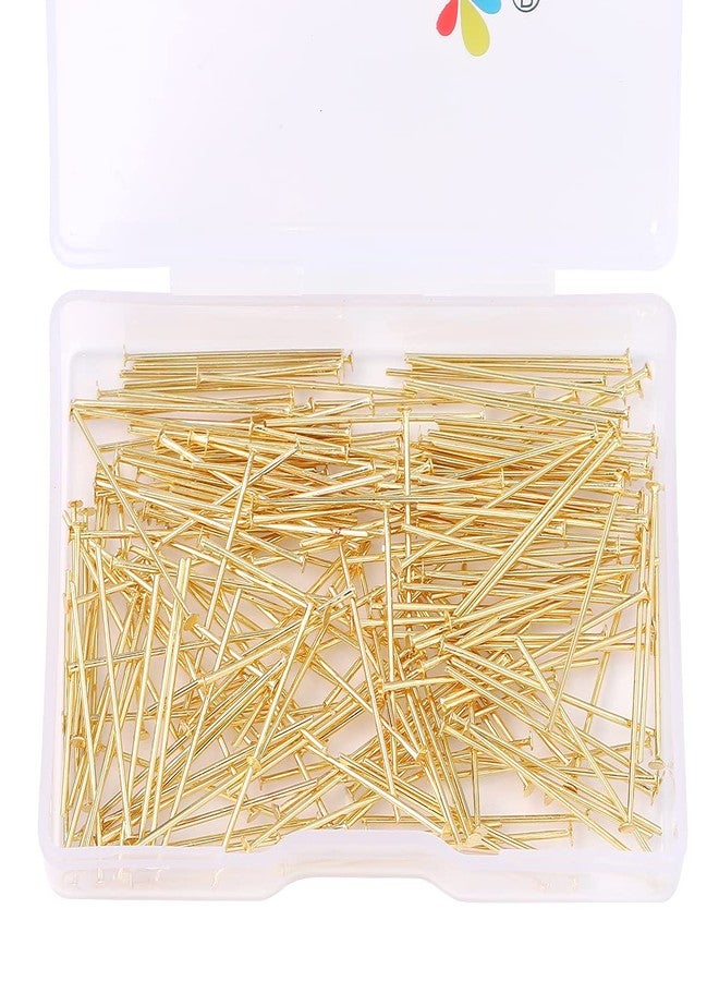 BEADIA 14K Gold Plated Flat Head Pins Non Tarnish 25mm 200pcs for Jewelry Making Findings - Image 5