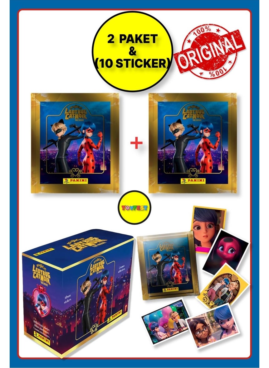 Toyfest - Panini Miraculous Ladybug Sticker Decal - 2 Pack (10 Stickers) - Image 1