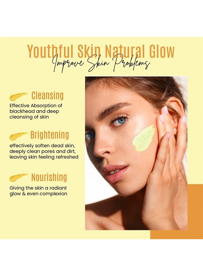 dermaxgen Turmeric Mask Stick, Organic Vitamin C Detox Clay Face Mask, Reduce Acne and Scars Mask, Healing Clay Mud Mask Deep Clean Pore Improve Skin Acne Scars Facial Mask - Image 3