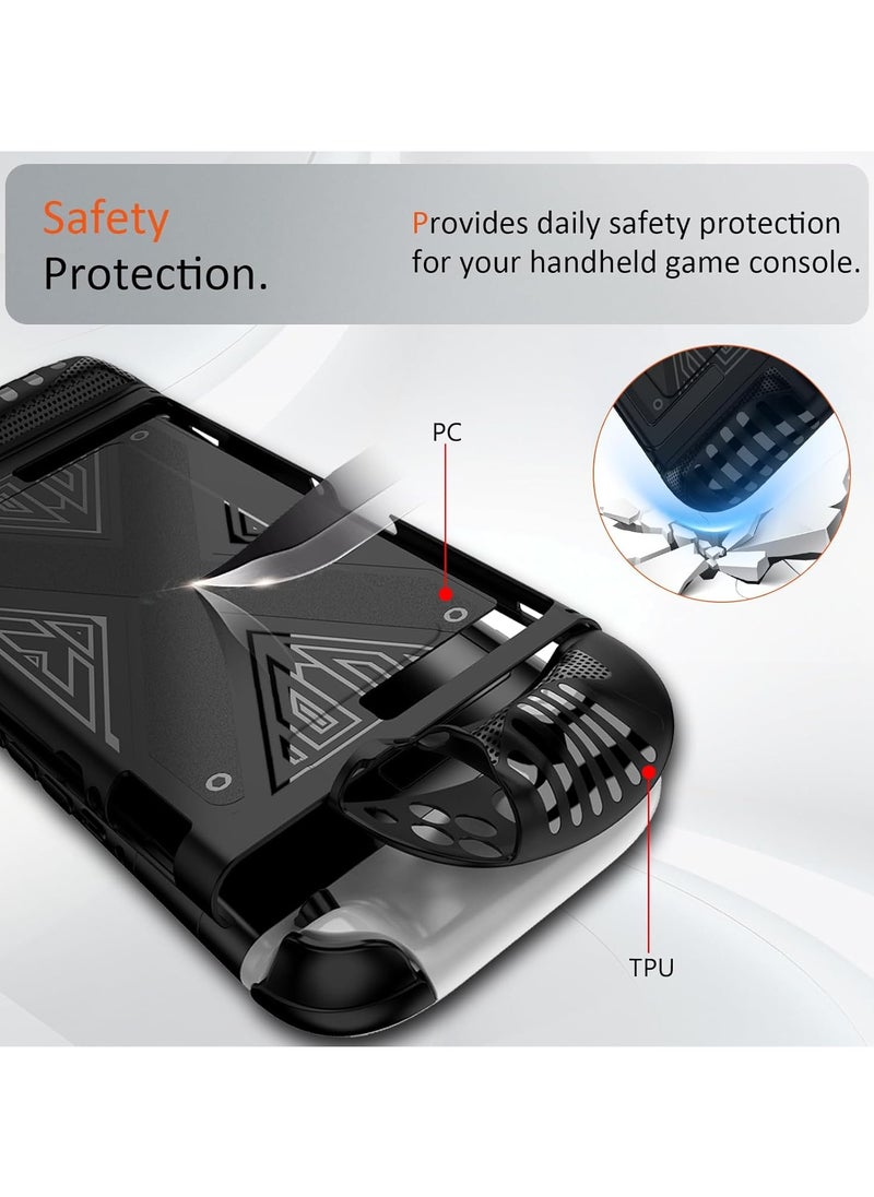 General Thin protective case for Nintendo Switch 2, includes 1 x protective case + 2 x grip cases, PC + TPU composite material, anti-slip, anti-scratch and shock-absorbing, complete protection  - Image 4