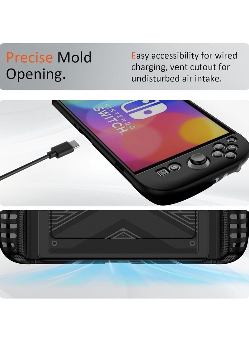 General Thin protective case for Nintendo Switch 2, includes 1 x protective case + 2 x grip cases, PC + TPU composite material, anti-slip, anti-scratch and shock-absorbing, complete protection  - Image 5