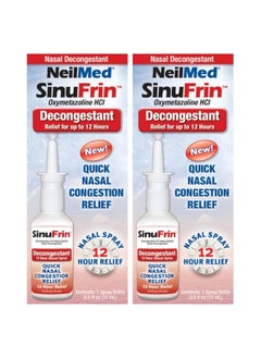 NeilMed Sinufrin Decongestant Relief Spray, (Packaging May Vary), 0.5 Fl Oz (Pack Of 2) 