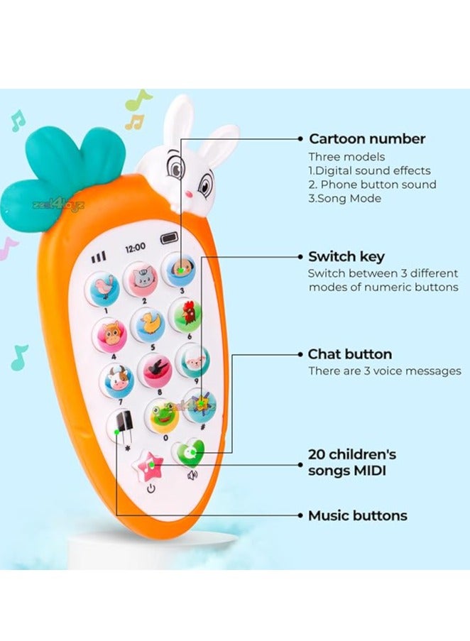 Kid's Digital Mobile Phone Toys for Kids Smart Phone Cordless Feature with Smart Light Battery Operated  (shape and color May Vary, Multicolor) - Image 3