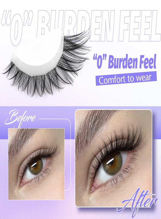 Alice Natural Lash Clusters Wispy Cluster Eyelash Extensions Invisible Band Individual Lashes C-Curly DIY Lash Extension 8-16mm Waterproof Soft Cluster Lashes 168pcs by ALICE - Image 5