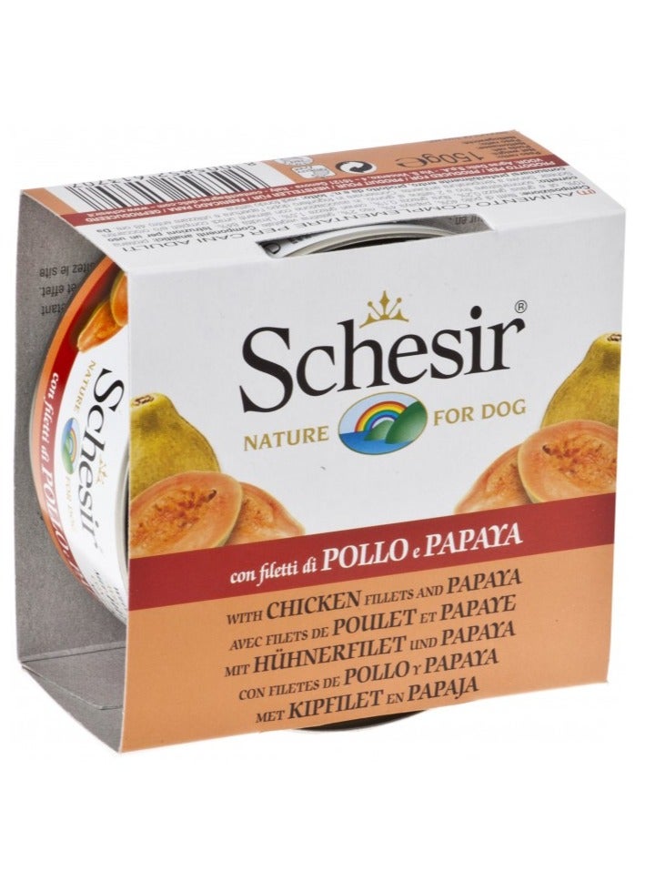 شيسر طعام رطب للكلاب - شرائح الدجاج بالبابايا 150 جرام