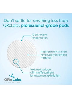 كيو آر إكس لابس ضمادات QRxLabs للتحكم في التجاعيد بحمض الجليكوليك بنسبة 10% للوجه والجسم - 10% حمض الجليكوليك، آلانتوين، فيتامينات B5، C وE، آذريون ومستخلص الشاي الأخضر - ضمادات للوجه لبشرة ناعمة - تمنع التجاعيد والخطوط الدقيقة  - Image 4