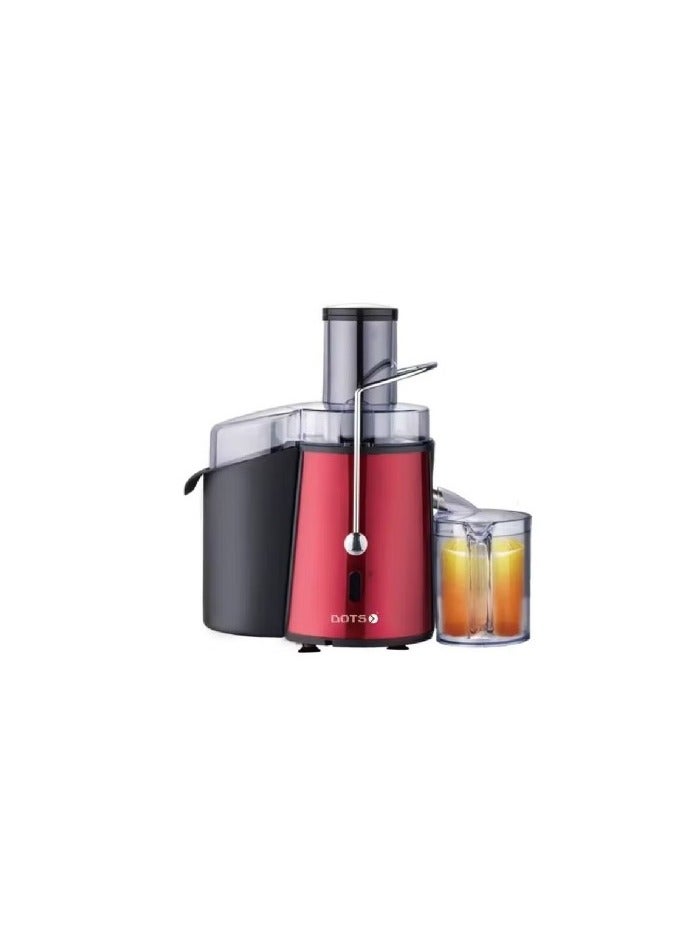 DOTS 2L 650W Juicer with Holes Red/Black/Clear - Image 1
