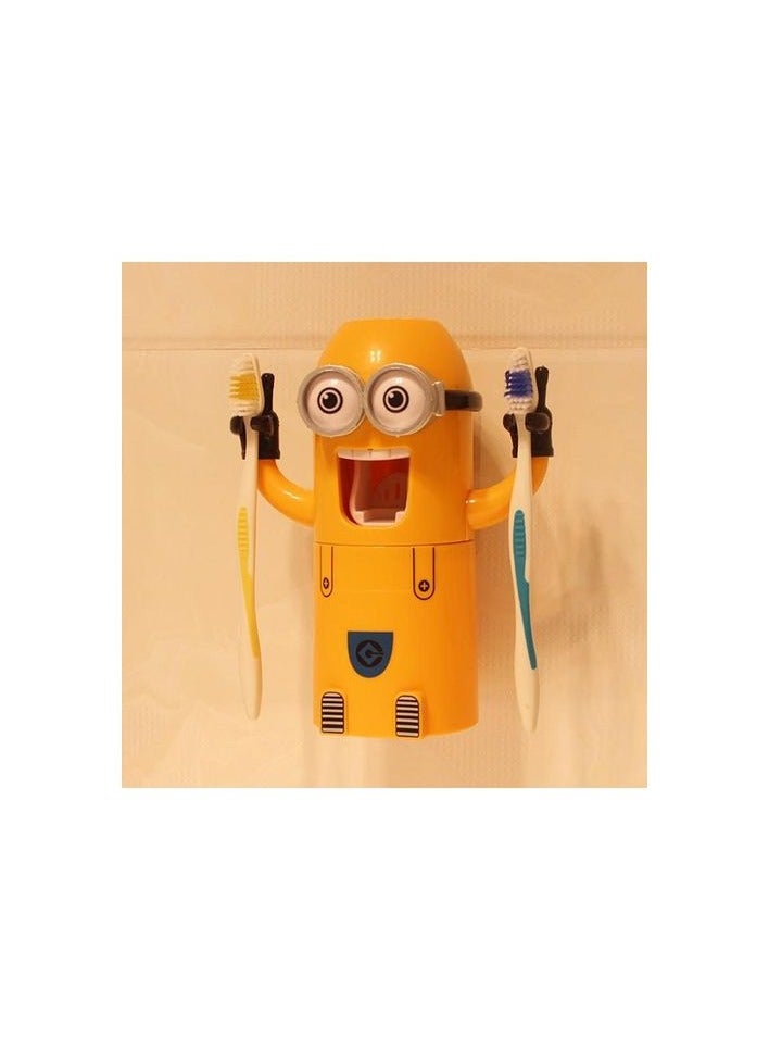 AMM "Minions Toothbrush Holder & Automatic Toothpaste Dispenser Set - Fun Yellow Bathroom Organizer for Kids & Fans, Despicable Me Theme, Oral Care Accessories - Image 3