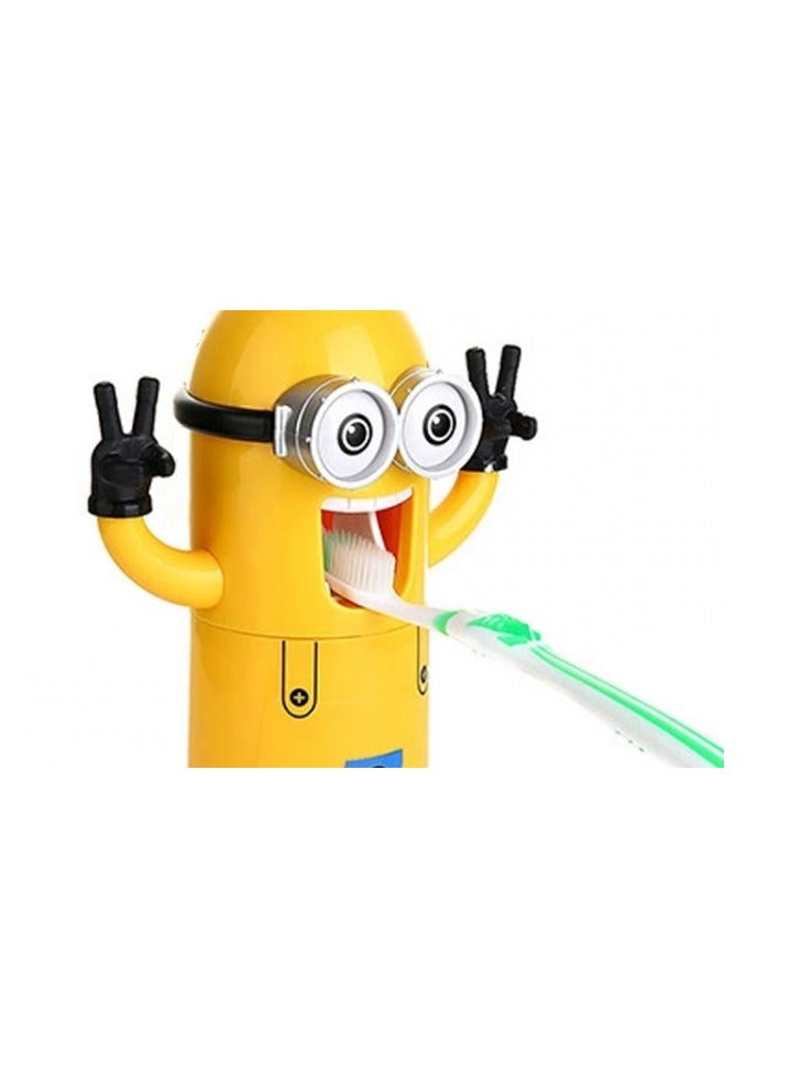 AMM "Minions Toothbrush Holder & Automatic Toothpaste Dispenser Set - Fun Yellow Bathroom Organizer for Kids & Fans, Despicable Me Theme, Oral Care Accessories - Image 4
