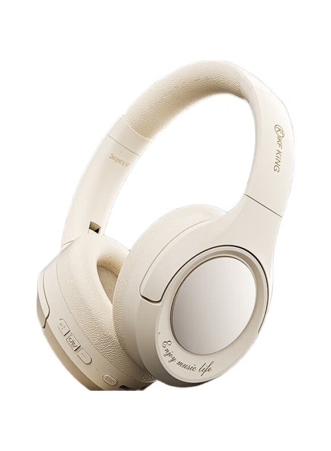 iKF King S Active Noise Cancelling Bluetooth Headphones With Hi-Res Audio, Long Battery Life, Low Latency, Student-Friendly For Phones And Computers 2.0 Youth Edition Cloud Rock White - Image 2