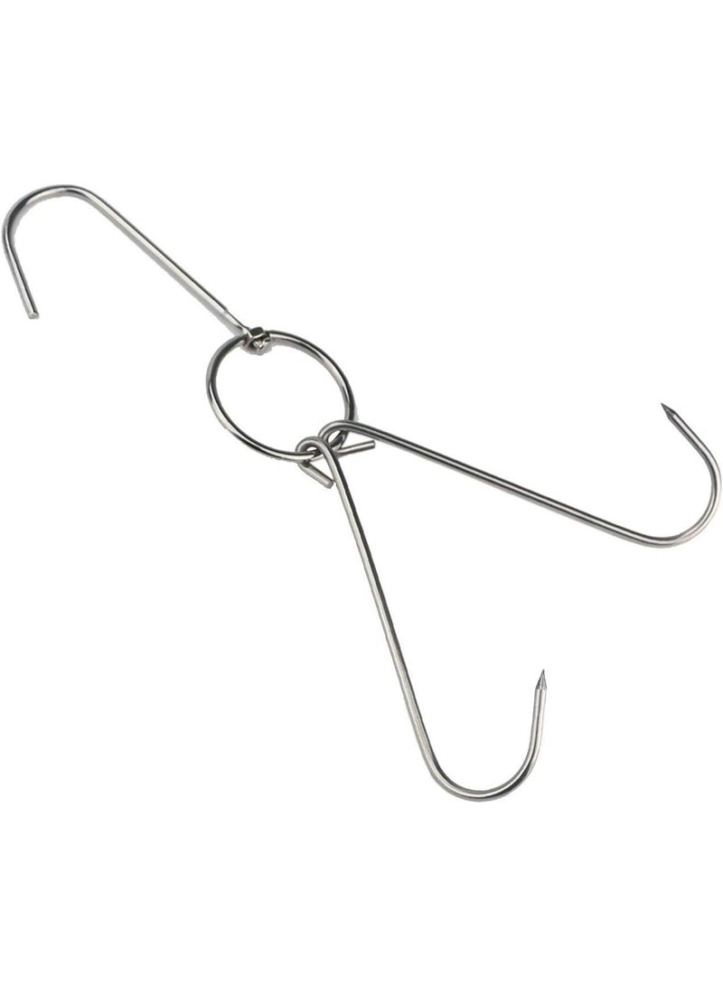 3 PCS 9.4" Stainless Steel Double Meat Hooks Roast Duck Bacon Shop Hook BBQ Grill Hanger Cooking Tools Accessories (9.4" X3) - Image 4