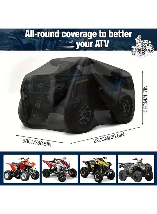 4 Wheeler Outdoor Cover 190T Oxford Fabric Size M 145x85x98 CM - Image 2