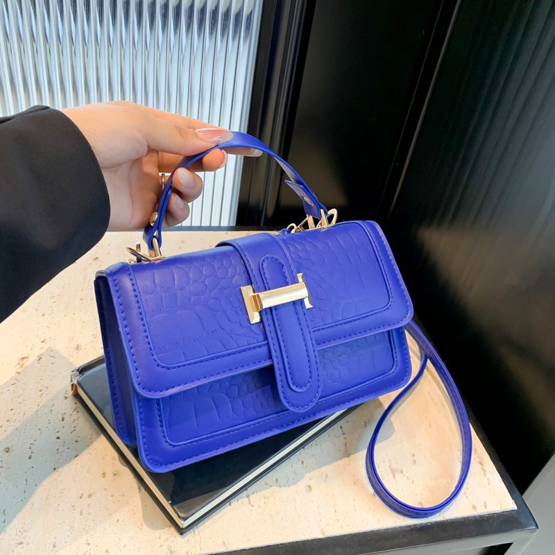 Crocodile Pattern Small Bag Women'S Fashion All-Match Portable Small Square Bag Elegant Elegant Shoulder Crossbody Bag - Image 2
